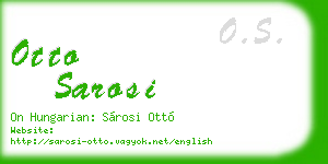 otto sarosi business card